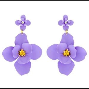 Purple Orchid Earrings